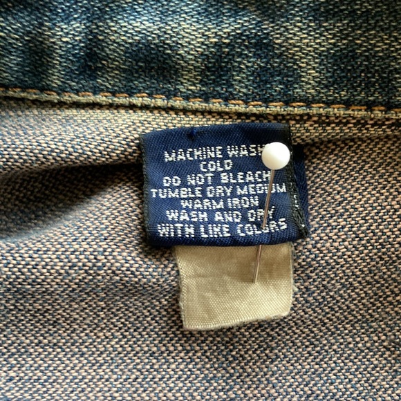 Gap 90s Y2K perfectly broken in denim trucker jacket size M - Picture 9 of 13